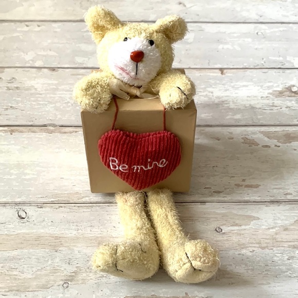 Valentines Day Gift Box Stuffed Animal Bear W/ Box 12in V-Day NEW - Picture 1 of 4